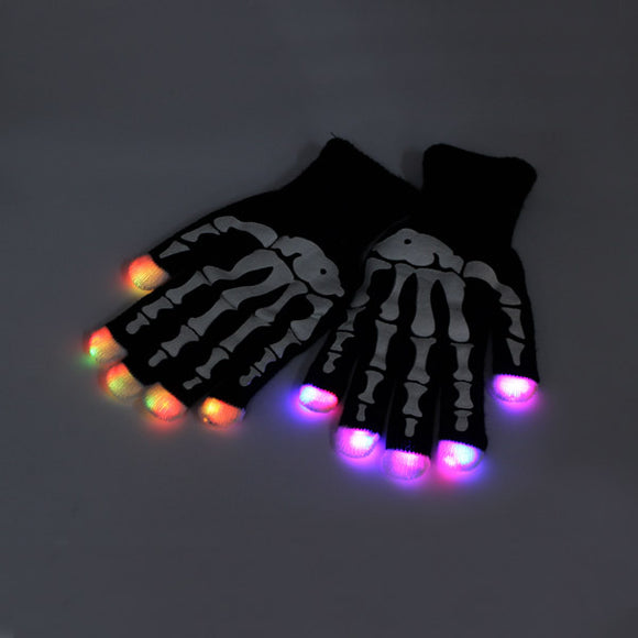 7 mode LED Finger Gloves Lighting Flashing Rave Decoration Toys Dance Party