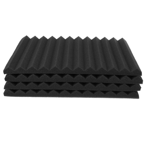 4Pcs Soundproofing Acoustic Foam Sound Treatment Absorption Wedge Tiles Studio Room