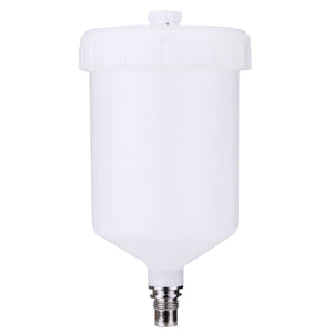 600mL Plastic Spray Gun Cup Pot White QCC Connector For SATAjet Replacement