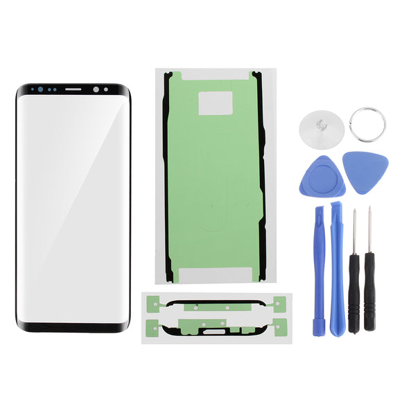 Front Outer Glass Screen Replacement + Adhesive + Tools for Samsung Galaxy S8/S8 Plus
