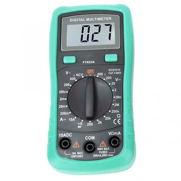 FUYI FY823A Mini Digital Display Multimeter for AC DC Current Voltage Resistance Test With Data Display Backlight