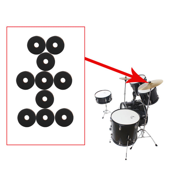 10 Packs IRIN MD139 Drum Cymbal Felt Pad Protection Round Separator Drum Mat for Drum Bracts