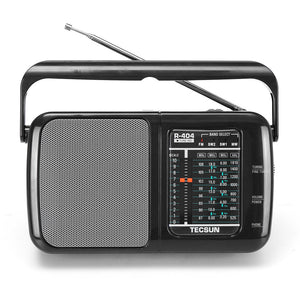 Tecsun R-404 FM MW SW Radio Receiver with Built-In Speaker