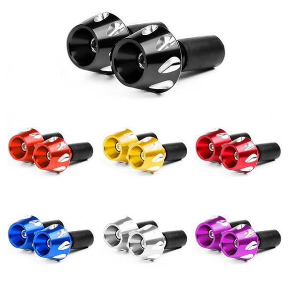Pair CNC Universal Motorcycle Aluminum Handle Hand Grips Bar End