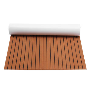 240cmx120cm Upgrade Brown EVA Foam 6mm Thickness Faux Teak Boat Flooring Decking Sheet Pad