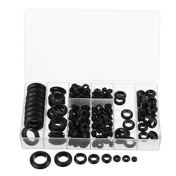 Suleve MXRW4 200Pcs Rubber Wires Harness Grommets Protect Wires Rubber Ring Sealing Grommet 3-20mm