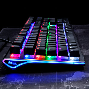 Royal Kludge RK Side 108 108 Keys RGB USB Wired Mechanical Gaming Keyboard Brown Switch AKRO