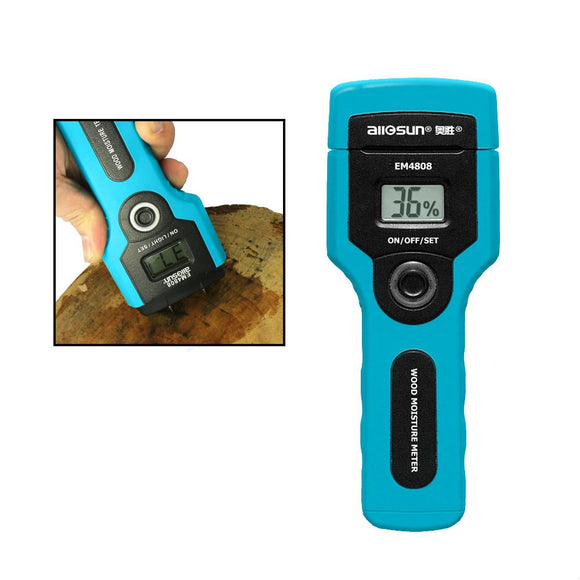 ALL SUN EM4808 Portable Digital Moisture Meter Wood Humidity Sensor Tester 7 ranges Measurement  Resolution:1% Accuracy up to 2%-5%