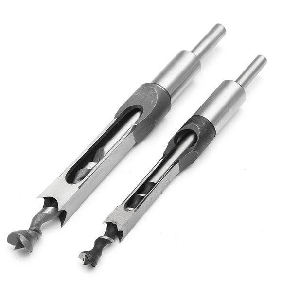 2pcs 10mm/16mm Square Hole Saw Drill Bit Mortising Chisel Auger Drill Bit Wood Working Tool