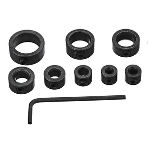Drillpro 8pcs 3-16mm Drill Bit Shaft Depth Stop Collars Woodworking Drill Bit Limited Ring Collar