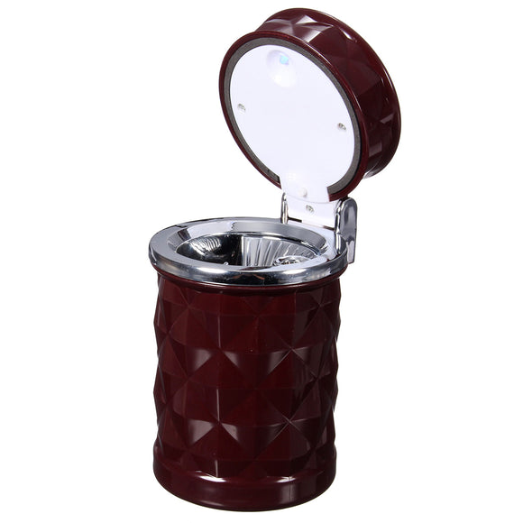 LED Portable Auto Car Cigarette Ash Ashtray Smokeless Stand Cylinder Cup Holder