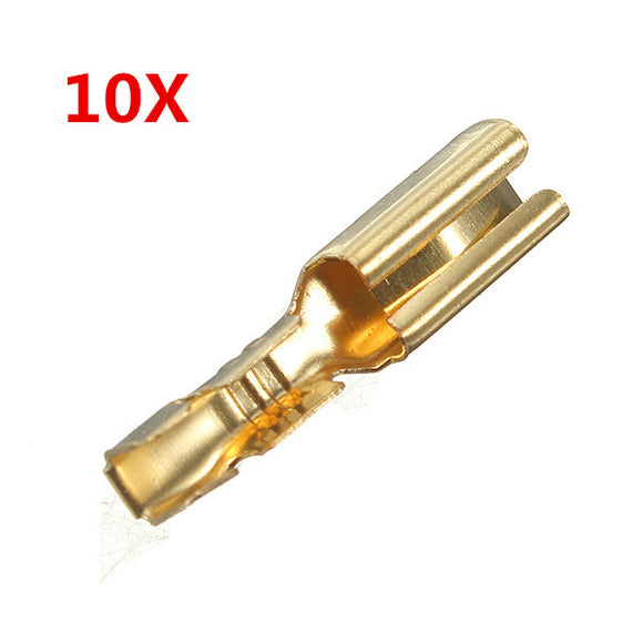 10pcs 2 Way Female Spade Terminal Brass For 2.8mm Car Motorcycle Connector