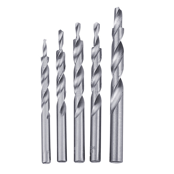 Drillpro 5pcs 4-8/5-9/5-10/6-10/8-12mm HSS Twist Step Drill Bit Window Shift Pocket Hole Drill Bits