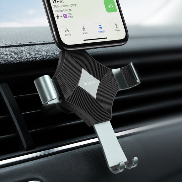 Floveme Diamond Pattern Gravity Car Phone Holder Black or Grey