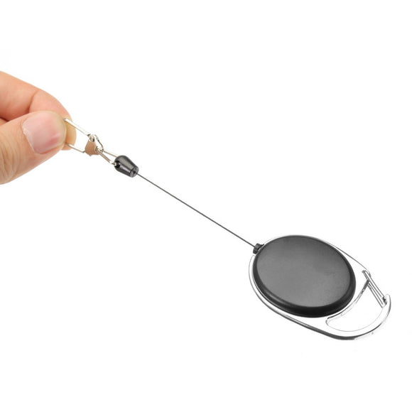 60cm Telescopic Pull M Keyring Anti Theft Buckle Key Chain Ring Outdooors Motorcycle Auto