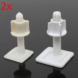 2Pcs Toilet Seat Screws Repair Fixings & Nuts Fit Most Toilet Seats Hinges