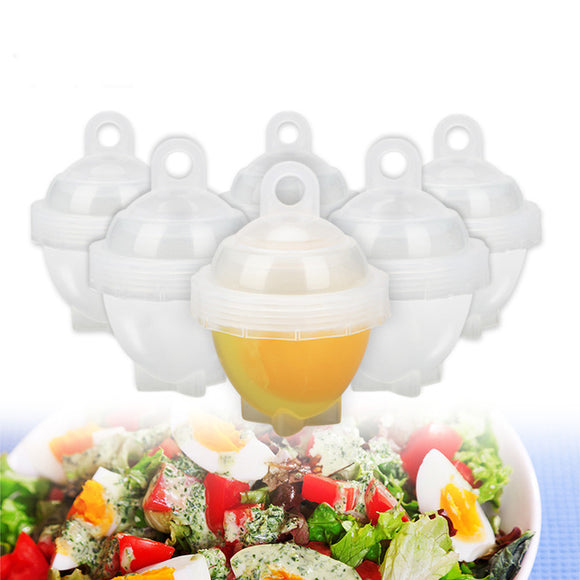 7Pcs / Set Hard Boil Egg Cooker 6 Boilor Without Shells With Bonus Egg White Separator Eggs Boiler