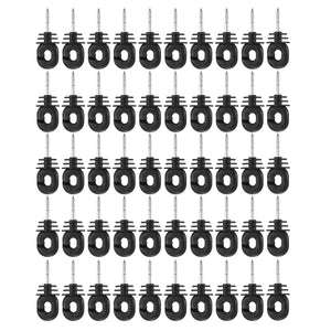 50Pcs Pet Electronic Fence Offset Ring Insulators Fencing 4 inch Screw In Posts Wire