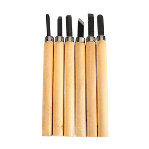 6Pcs Wood Carving Knife Set Hand Chisels Knife Soft Clay DIY Tools