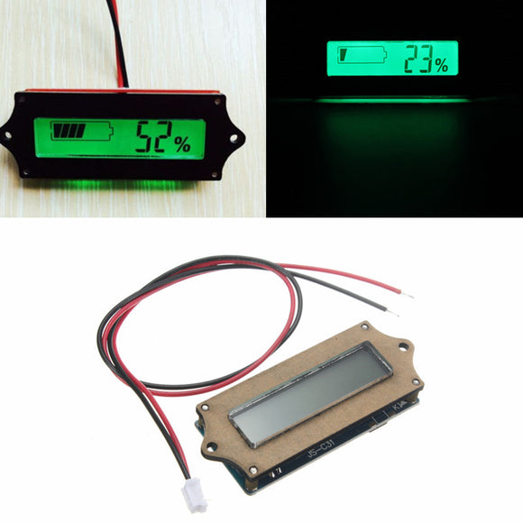 12V Lead Acid Lithium LiPo Battery Power Capacity LCD Indicator Tester Voltmeter
