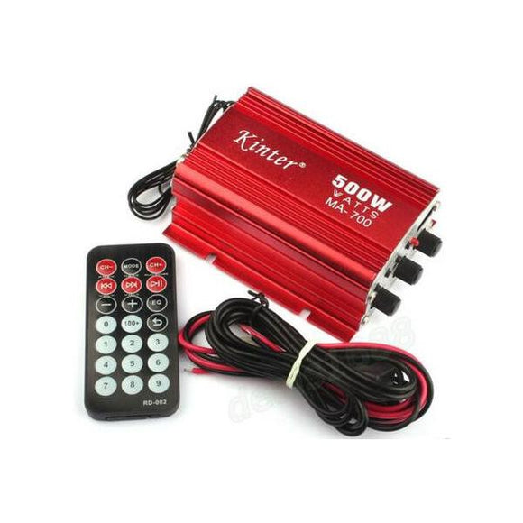 DC12V 500W Kinter MA-700 Mini FM Radio TF Card Power Amplifier With Remote Control