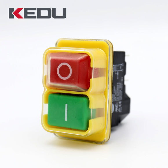 KEDU KJD17B/120V 16A 4 Pin Waterproof Electromagnetic On Off Push Button Switch