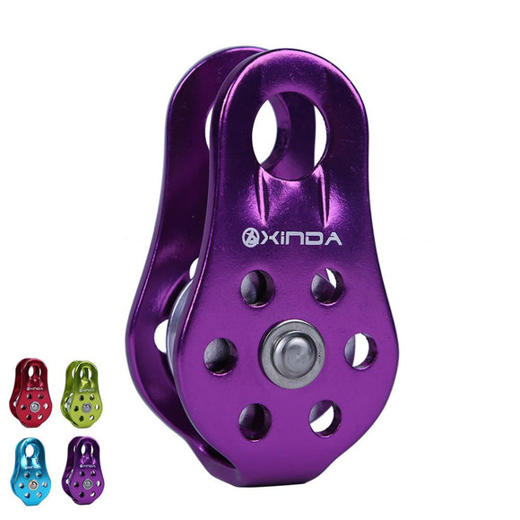 XINDA Rock Climbing Mountaineering High Altitude Fixed Single 20KN Pulley Aluminium Alloy