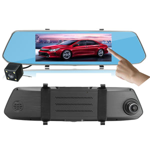 7 Inch HD 1080P 2.5D Full Screen Touch Display Car DVR Dual Lens Camera Recorder