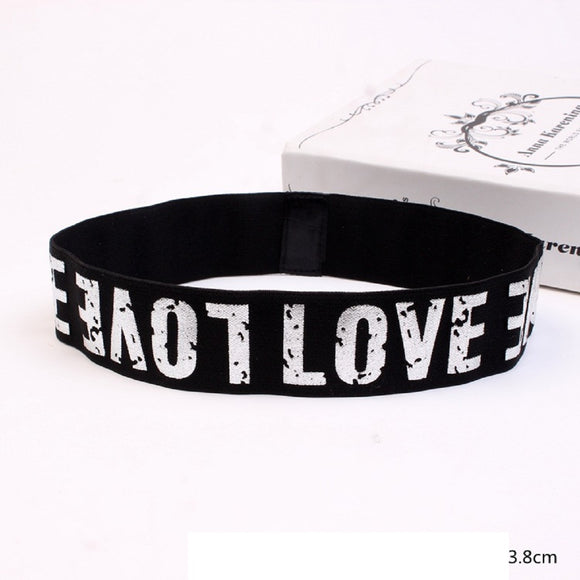 Black Elastic Sports Hair Band Unisex Yoga Running Sweat-absorbent Fashion Headband Sport Headband