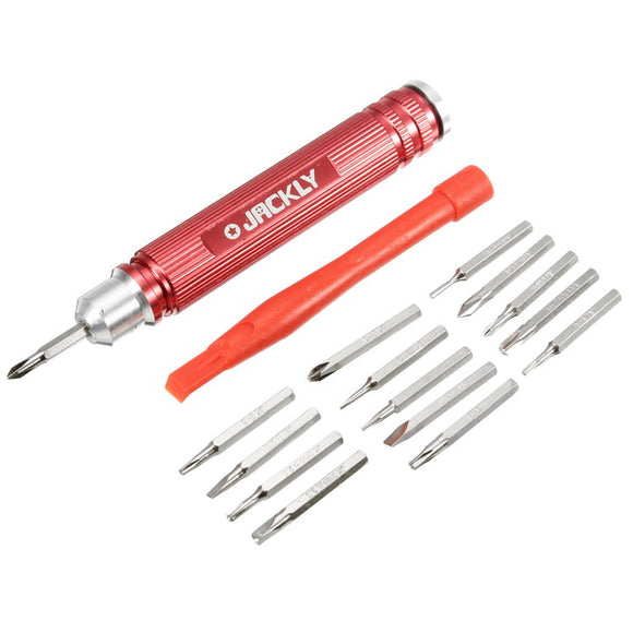 JACKLY Multifunctional 15 in 1 Screwdriver Tool Set for Mobile Phone Repairing Disassembling