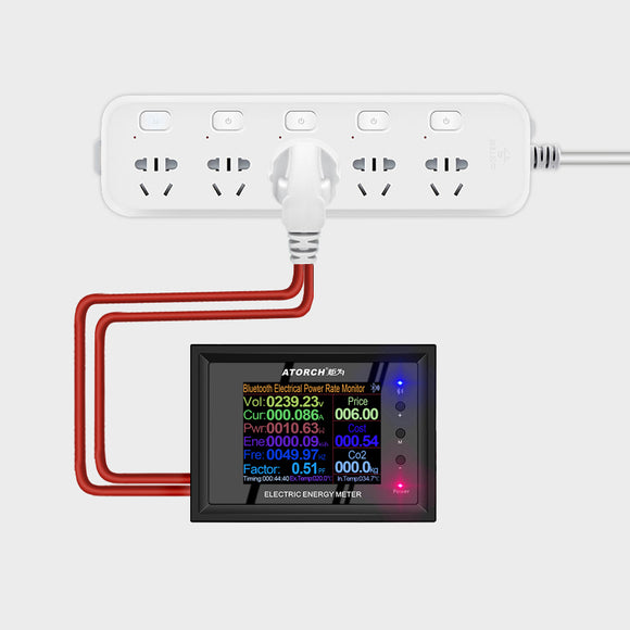 AT24 AC Meter AC30-500V 30A Digital Voltage APP Indicator Power Energy Voltmeter Ammeter Current Amps Volt Wattmeter Tester Detector