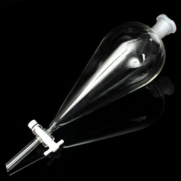 1000ml Glass Separatory Funnel With PTFE Stopcock Laboratory Lab