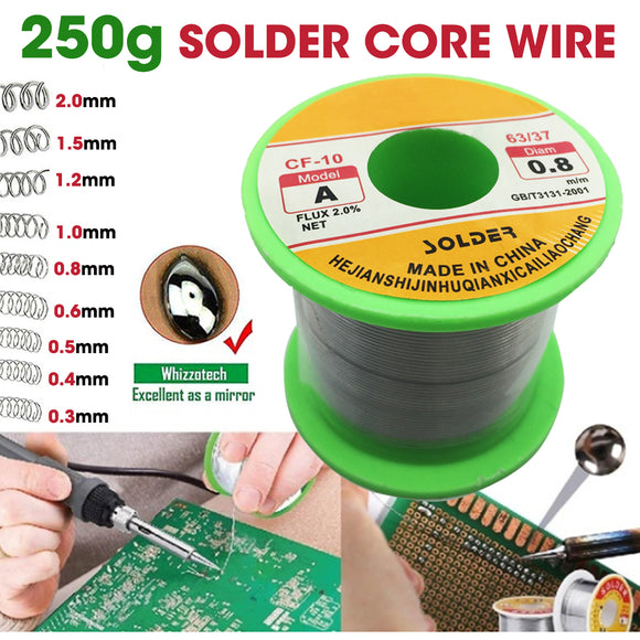 250g Solder Wire 63/37 Tin Lead Line Soldering 0.3/0.4/0.5/0.6/0.8/1.0/1.2/1.5/2.0mm