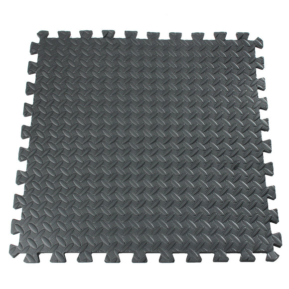 61x61cm EVA Foam Floor Interlocking Tile Mat Show Floor Gym Exercise Playroom Yoga Mat Black