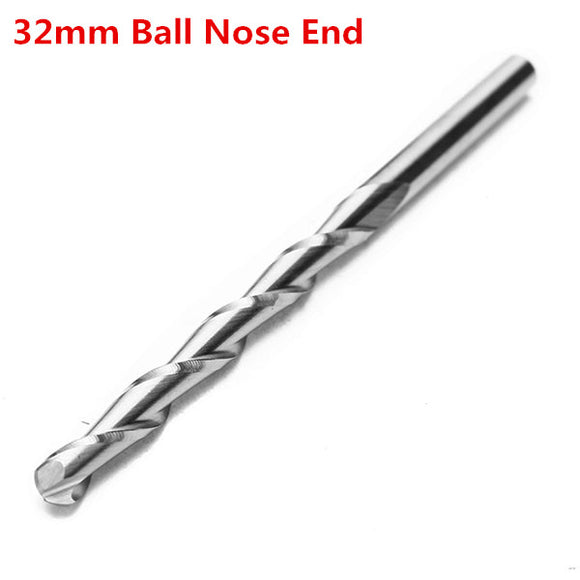 3.175mm Shank 2 Flute 32mm Ball Nose End Mill Carbide CNC Cutting Tool