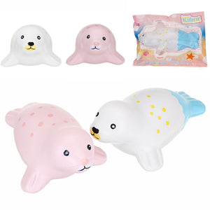 Kiibru Squishy Seal 15cm Slow Rising Original Packaging Animal Squishy Scented Original Package Kids