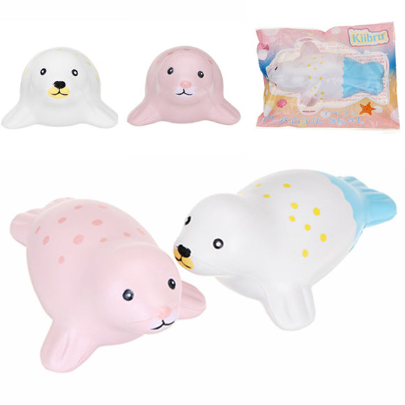 Kiibru Squishy Seal 15cm Slow Rising Original Packaging Animal Squishy Scented Original Package Kids