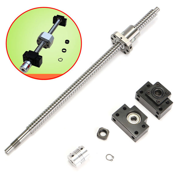 400mm SFU1605 Ball Screw with BK12 BF12 Supports and 6.35x10mm Coupler for CNC