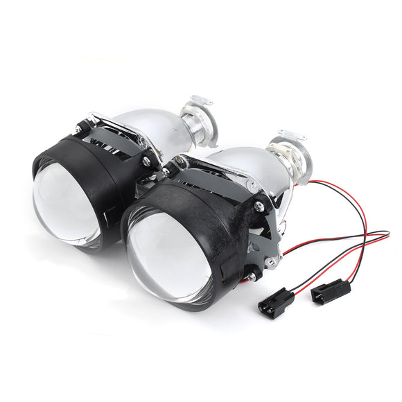 2.5 HID Bi-Xenon Projector Headlights Lens H1 H4 H7 Retrofit Hi/Low Beam