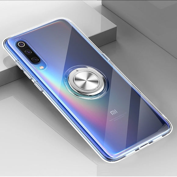 Bakeey Ultra-thin With Ring Holder Anti-fingerprint Soft TPU Protective Case For Xiaomi Mi 9 / Xiaomi Mi9 Transparent Edition