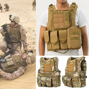 Coumouflage Military Tactical Vest Molle Combat Assault Protective Clothes CS Shooting Hunting Vest