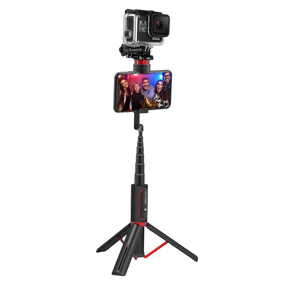 BlitzWolf BW-BS10 Sport All In One Portable Tripod Selfie Stick with 1/4 Screw Port for Camera Mobile Phones