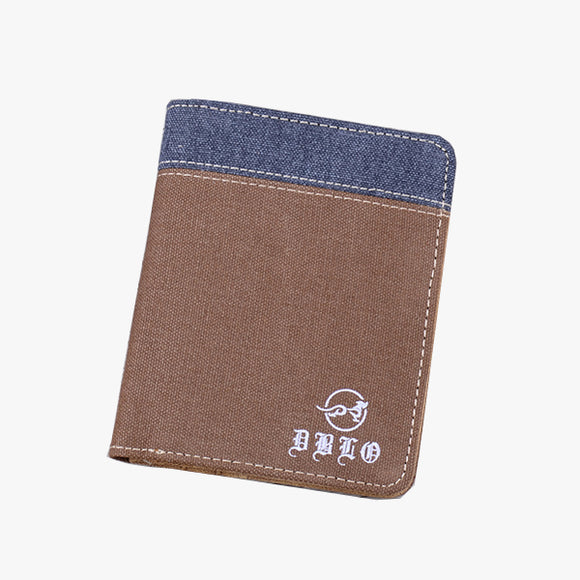 Men Women Short Canvas Wallet Coin Holder Card Holder