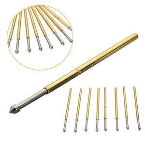 50pcs PCB Bare Board Spring Loaded Test Probe Pin P100 E2 180g 1.36mm Diameter