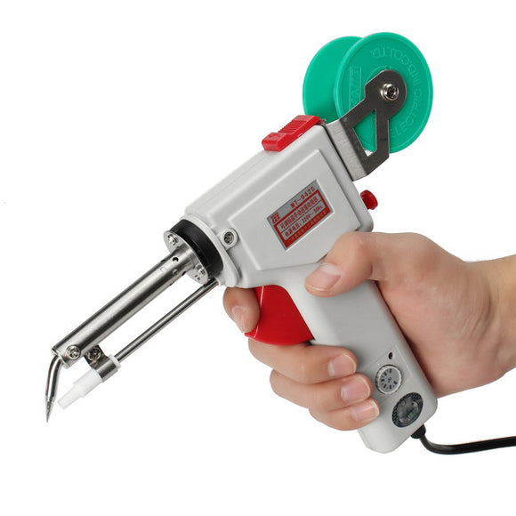 GJ MT-942C 220V 60W Temperature Adjustable Single Automatic Send Tin Heating Solder Iron Gun