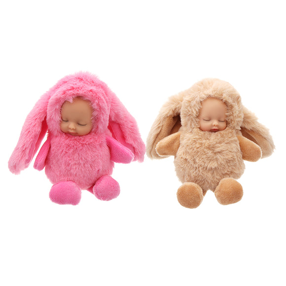 15cm Cute Plush Sleeping Baby Doll Newborn Calm Dolls Soft Bunny Bear Toys Sleep Baby Toys