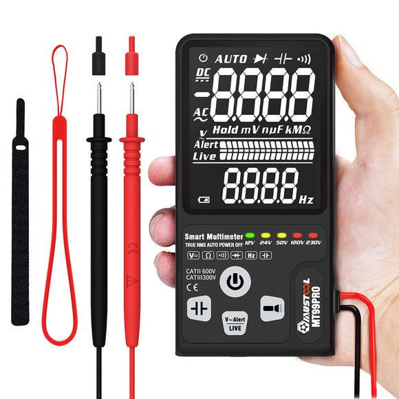 MUSTOOL MT99PRO Dual Mode Voltage Detection Intelligent True RMS Multimeter Voltage Detect Indicator Fully Auto-Range with Ultra-large EBTN LCD Screen