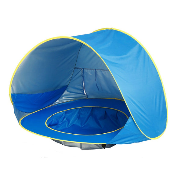 Portable Baby Children Beach Pop Up Play Tent Anti-UV Sunshade Shelter With Water Pool
