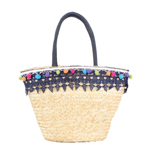 10L Women Straw Bag Tassel Lace Woven Beach Handbag Shoulder Tote Outdoor Travel