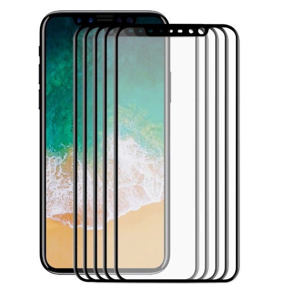 5 Packs Bakeey Silkscreen Automatic Adsorption Tempered Glass Screen Protector For iPhone XS/X